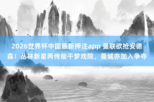 2026世界杯中国最新押注app 曼联欲抢安德森!丛林新星两传能干梦戏院,曼城亦加入争夺