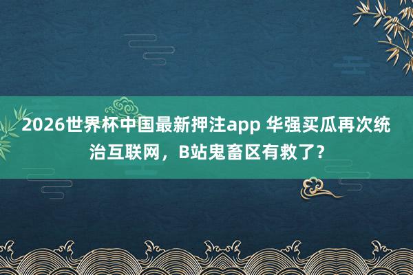 2026世界杯中国最新押注app 华强买瓜再次统治互联网，B站鬼畜区有救了？