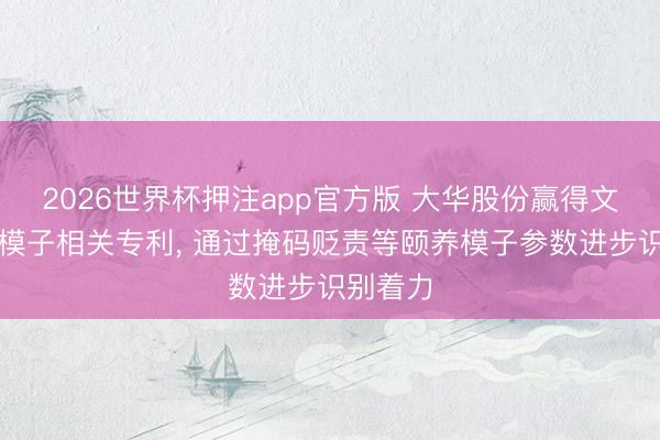 2026世界杯押注app官方版 大华股份赢得文本识别模子相关专利， 通过掩码贬责等颐养模子参数进步识别着力